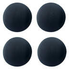 Two pairs of large black round replacement bra pads, 12cm diameter.