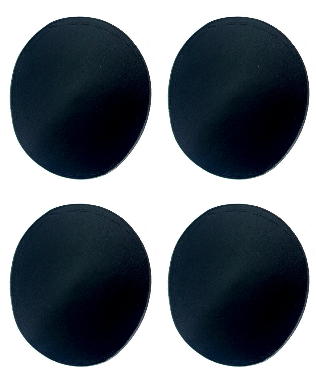 Two pairs of black round replacement bra pads, 13cm diameter.