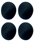 Two pairs of black round replacement bra pads, 13cm diameter.