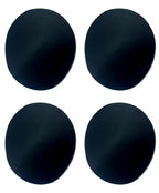 Two pairs of black round replacement bra pads, 13cm diameter.