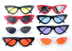 Display of sunglasses with dimensions and UV400 protection label.
