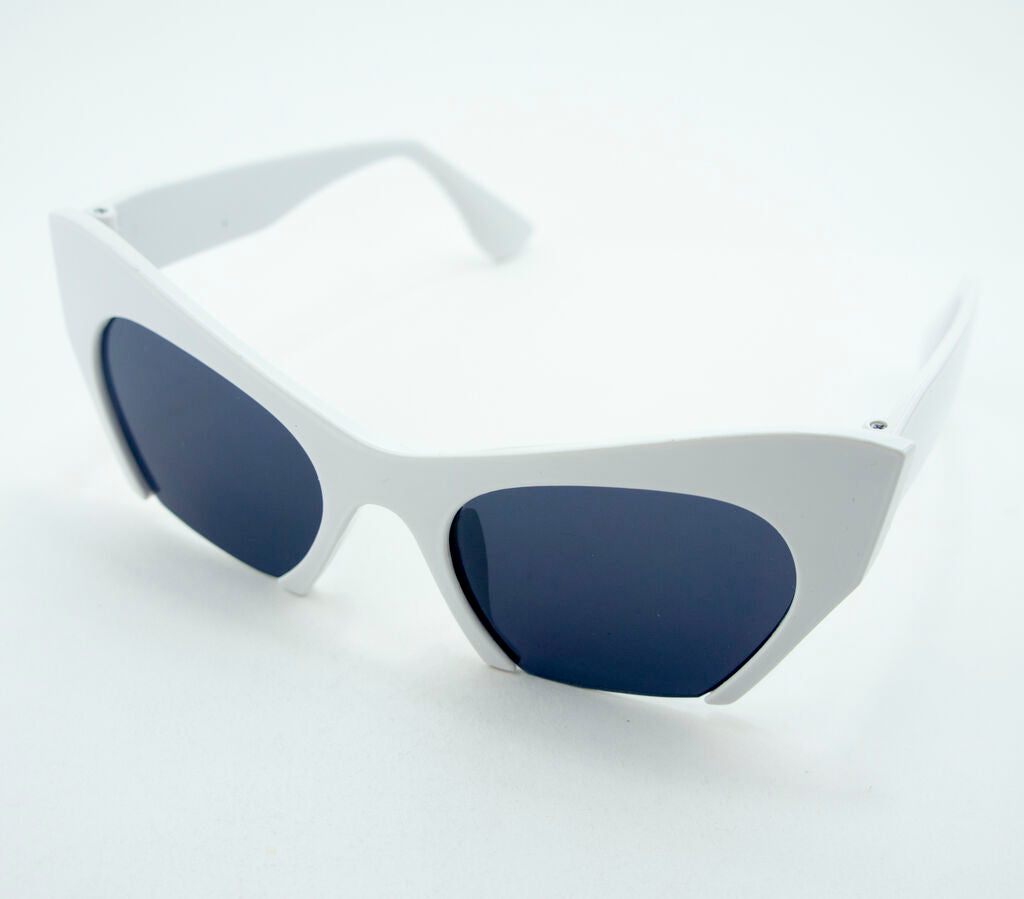 Close-up of cat eye sunglasses showing frame and lens details.