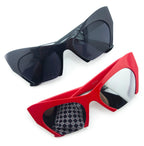 Two pairs of cat eye sunglasses in assorted colours.