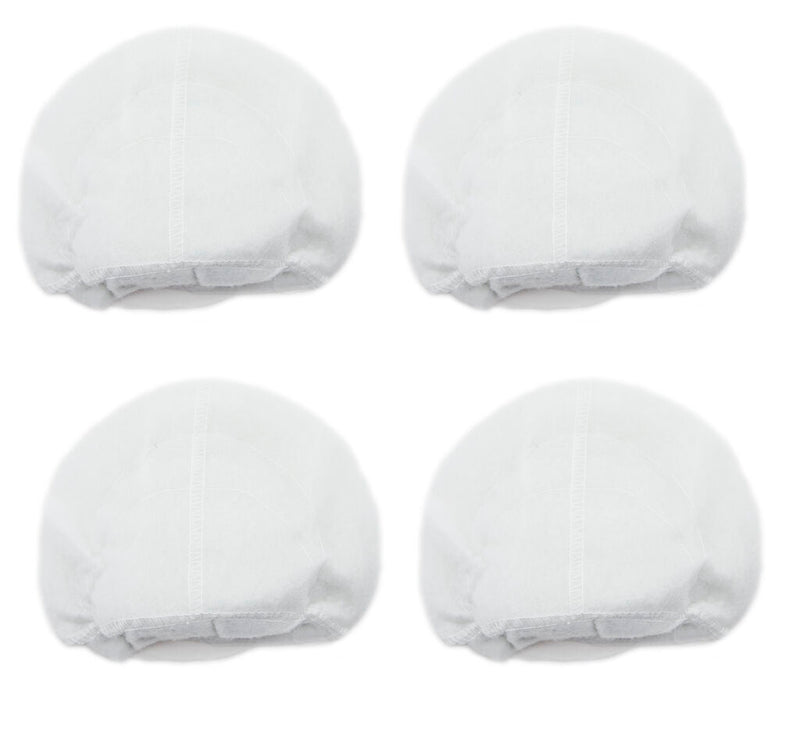 Two pairs of thick white reglan shoulder pads displayed.