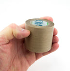 Close-up of silicone adhesive on the PTFE coated tape.