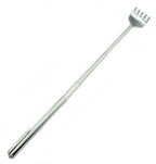 Telescopic steel backscratcher fully extended to 50 cm.
