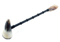 Ox horn and acrylic back scratcher and massager tool, 39 cm long