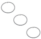 Three 3-inch hinged binding O rings displayed together.