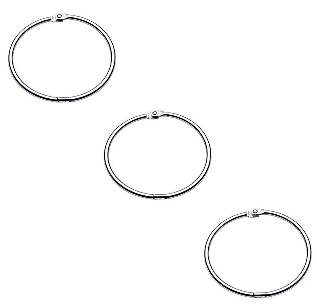 Large Heavy Duty Binding Ring Hinged/Book Binder Ring, 3.4 Inch Diameter X3 In A Pack