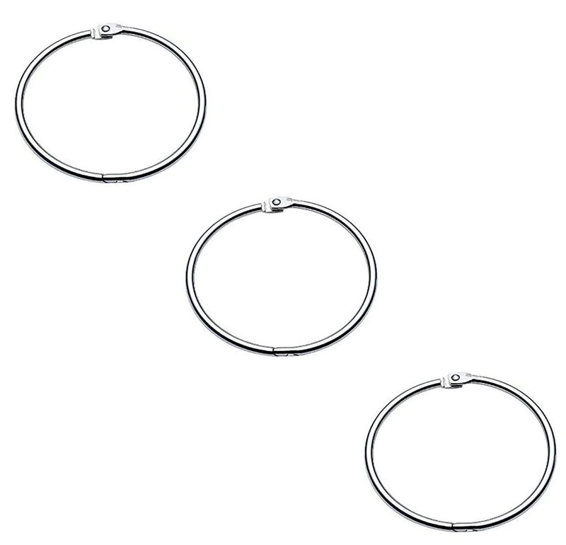 Large Heavy Duty Binding Ring Hinged/Book Binder Ring, 3.4 Inch Diameter X3 In A Pack