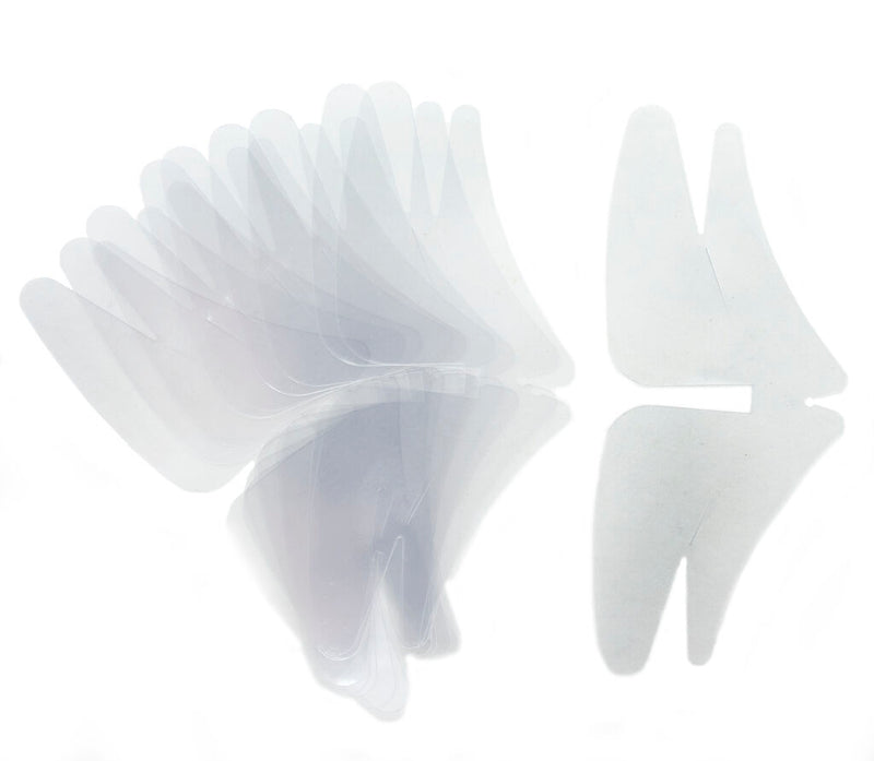 Large shirt collar butterfly stays in a pack of 10.
