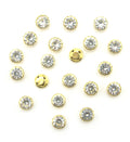 Pack of 20 round white crystal glass embellishments