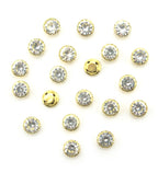 Pack of 20 round white crystal glass embellishments