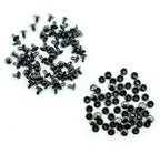 Pack of dark silver tone 2 part press studs for garments.