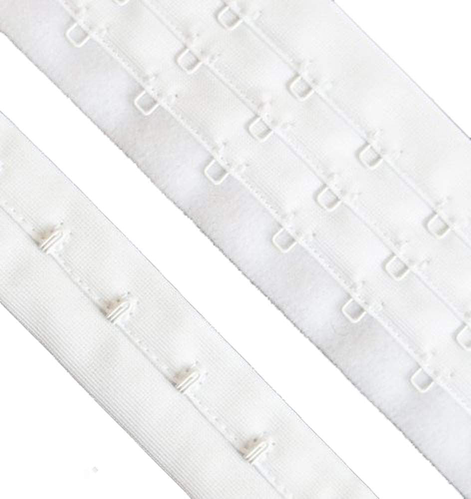 1 metre of white continuous hook and eye tape for bras