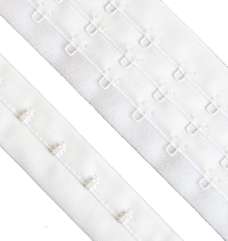 1 metre of white continuous hook and eye tape for bras
