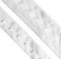 1 metre of white bra continuous hook and eye tape with plush backing