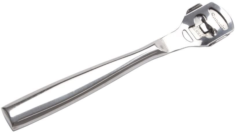 Close-up of the skiver tool for leather edge thinning