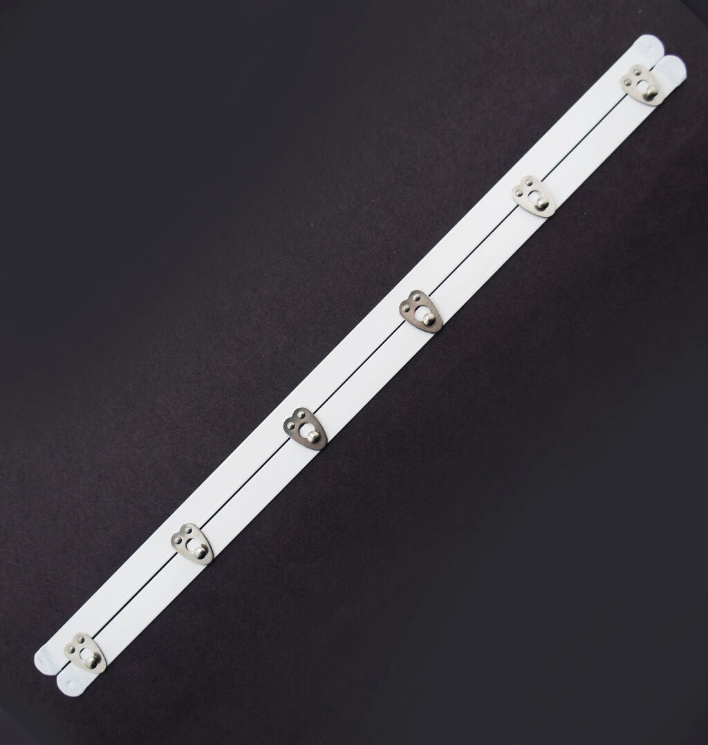 6 locks metal corset basque fastener, 37cm length