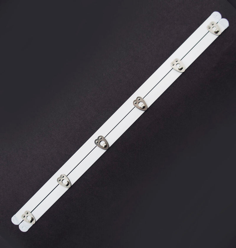 6 locks metal corset basque fastener, 37cm length