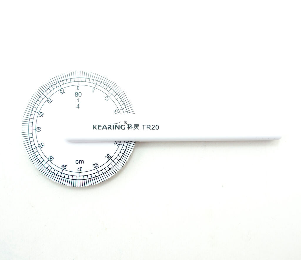 Measuring wheel in use for tailoring armhole measurements.