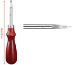 Close-up of the 1.0 mm steel shaft of the beveling tool