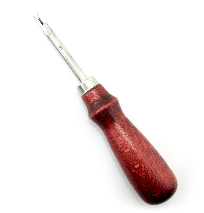 Leather bevelling edge beveler tool with wooden handle