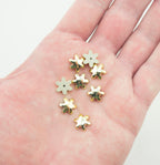 Star Gold Tone Trims Embellishments with Pin Fix - 10 mm Diameter - Pack of 30