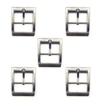 Set of 4 square metal buckles in gunmetal tone, displayed on a white background.