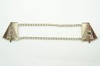 Set of 2 gold tone Letter 'A' embellishments displayed