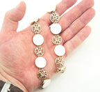 Set of 2 gold tone metal chains for jewellery and accessories.