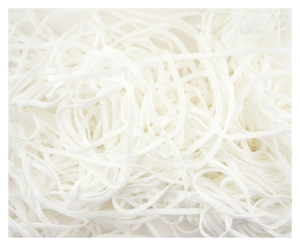 Soft lightweight white elastic roll for mask making