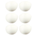 Three pairs of 5XL white bra pads displayed on a flat surface.
