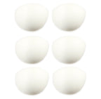 Three pairs of 5XL white bra pads displayed on a flat surface.