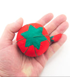 A Pair of Large Tomato Pin Cushions - 70 mm Diameter
