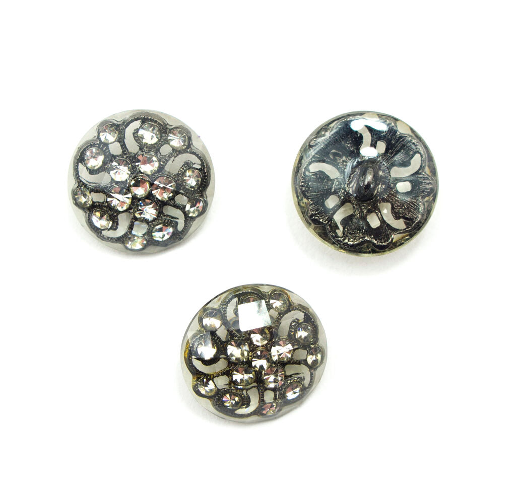 ante crystal buttons - 24 mm