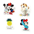 A selection of colourful iron-on transfers for clothing.