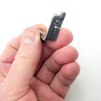 Hemming foot dimensions displayed on a measuring tape