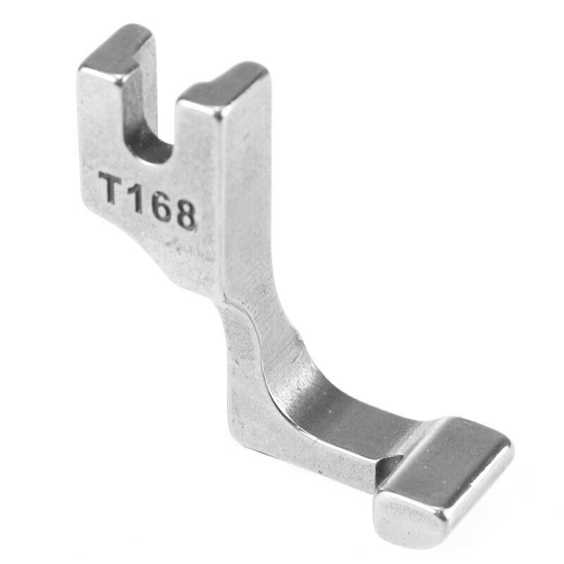 T168 invisible zipper presser foot displayed on a sewing machine
