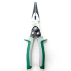 Close-up of the needle nose pliers showing the cutting edge