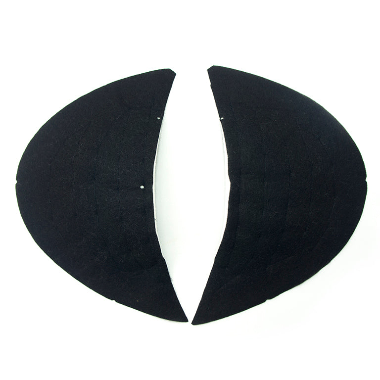 Two pairs of black premium thin shoulder pads displayed.