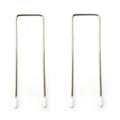 Two metal square wires for bra and corset making.