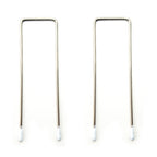 Two metal square wires for bra and corset making.