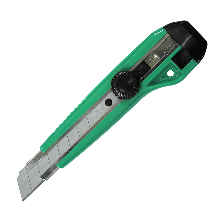 Box cutter displayed with lock mechanism visible