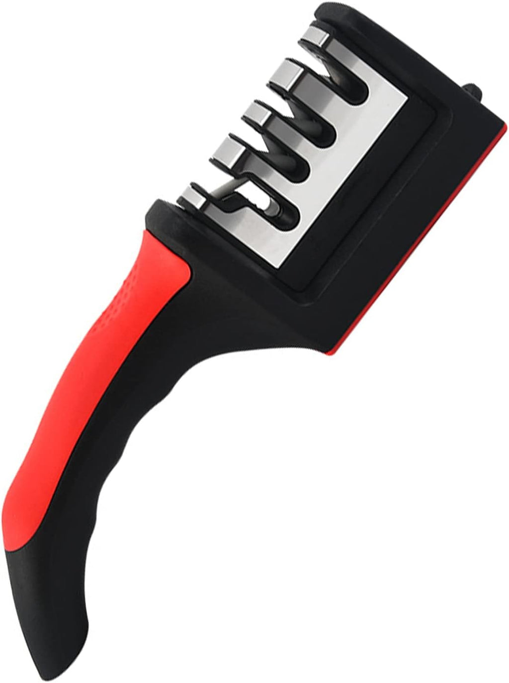 3-stage manual knife sharpener with ergonomic handle
