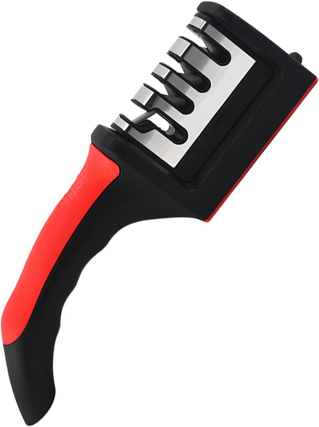 3-stage manual knife sharpener with ergonomic handle