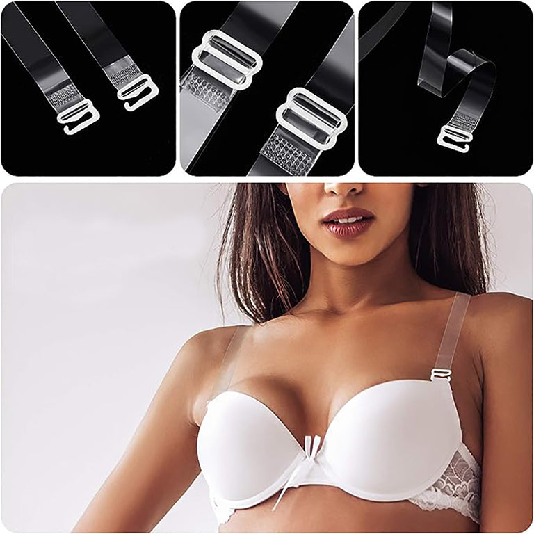 Decorative pack containing two pairs of invisible bra straps