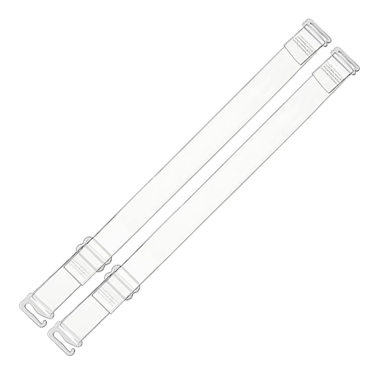 Adjustable clear transparent shoulder straps for bras