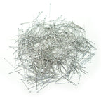 A pack of 500 small stainless steel tailors pins, 23 mm long.
