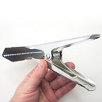 Two fabric clamps side by side showing size and design